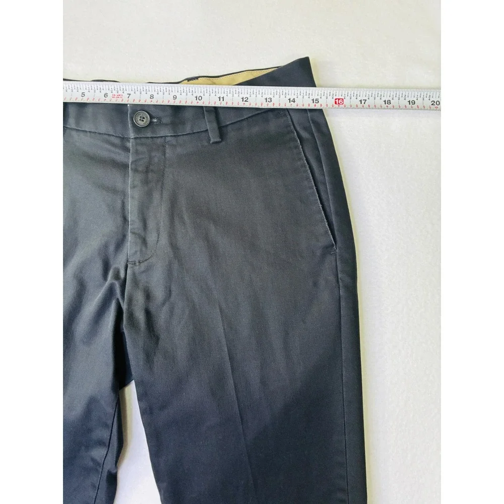 Dockers Flex Comfort Slim Fit Chinos Mens Black Flat Front Trousers 30x28